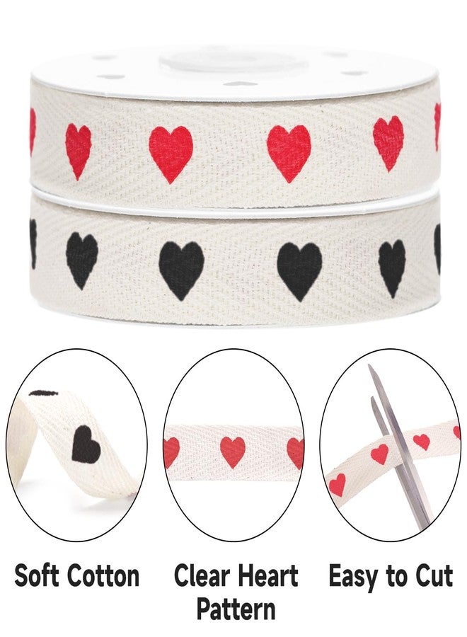 كينجلاك شريط قطني أحمر وأسود على شكل قلوب من كينغليك - 5/8 بوصة × 20 ياردة، شريط قطني مضلع على شكل قلوب لتغليف هدايا عيد الحب، أشرطة متعرجة للأعمال اليدوية، باقات الزهور، حفلات أعياد الميلاد، زينة حفلات الزفاف. - Image 3